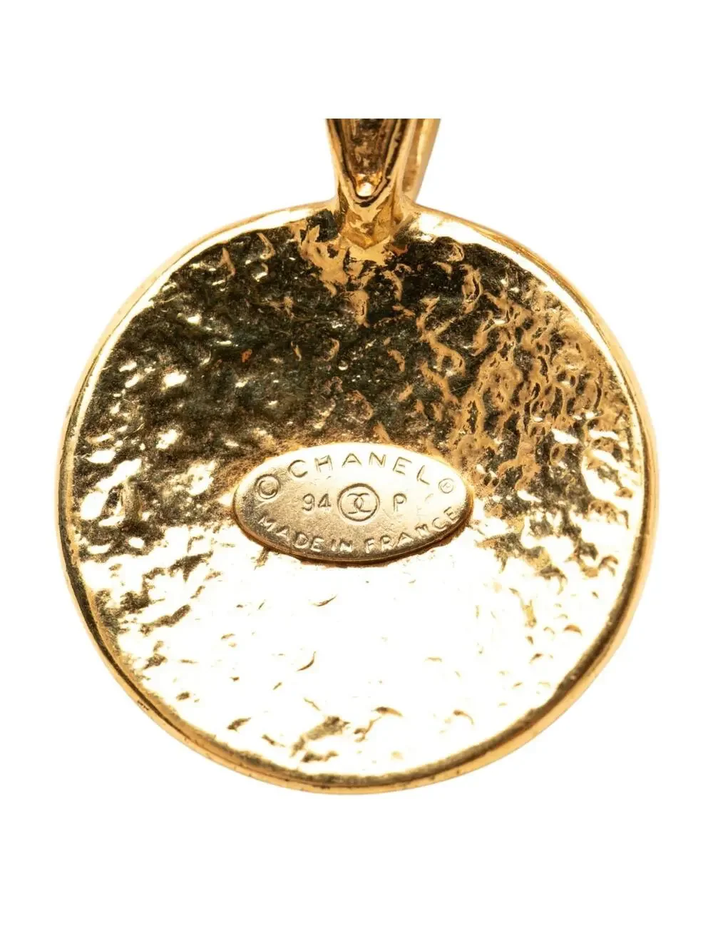 Chanel Cc Gold Plated Round Pendant #357949C84B